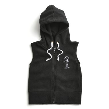 Black Sleeveless Hoody with Tigger