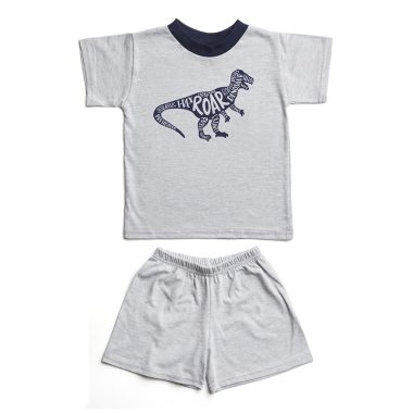 Grey PJ's - T Rex Print