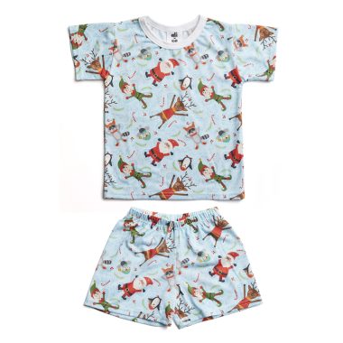 Sleepwear with Christmas Theme Blue