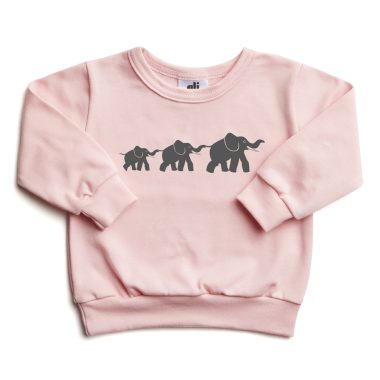 Baby Top Pink Elephant Print